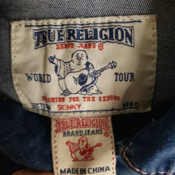 TRUE RELIGION Jean Jacket Blue DenimSkinny Girls Tween Size Large